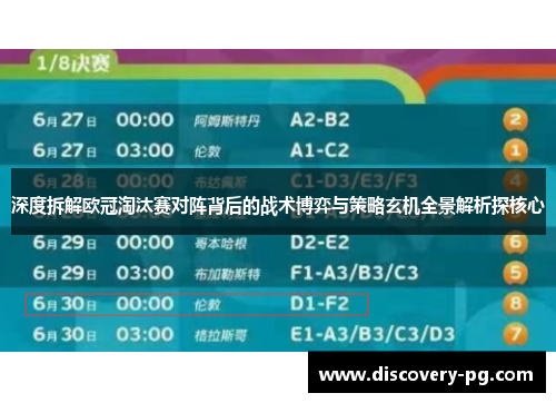 深度拆解欧冠淘汰赛对阵背后的战术博弈与策略玄机全景解析探核心